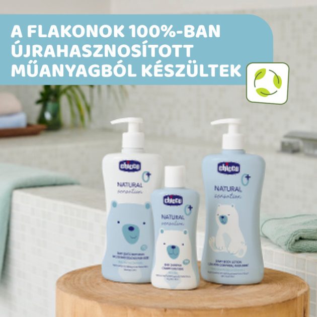 Chicco Gyengéd babafürdető 500 ml Aloe és Kamilla kivonattal - kék-fehér