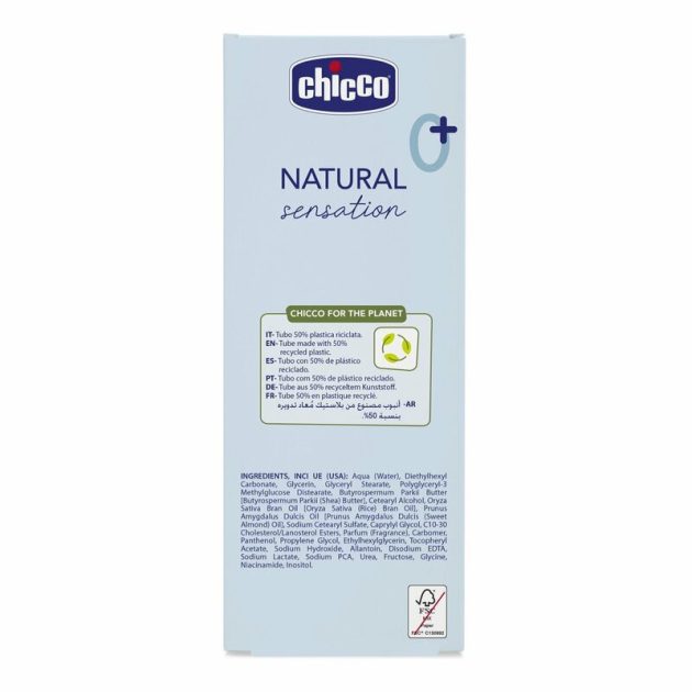 Chicco Tápláló krém 150 ml Shea vajjal és E-vitaminnal - kék