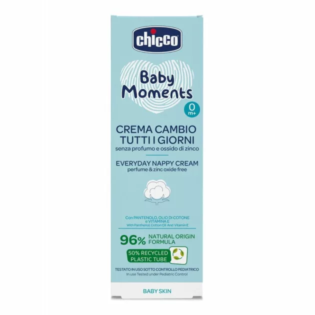 Chicco Popsikrém mindennapra 100 ml cink-oxid mentes illatmentes 96% természetes