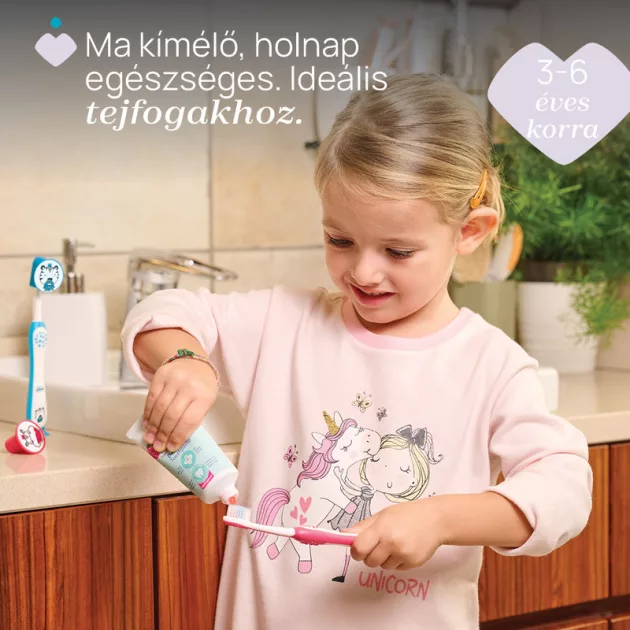 Chicco Fogkefe 3-6 év tejfogakhoz tapadókorongos védőkupakkal