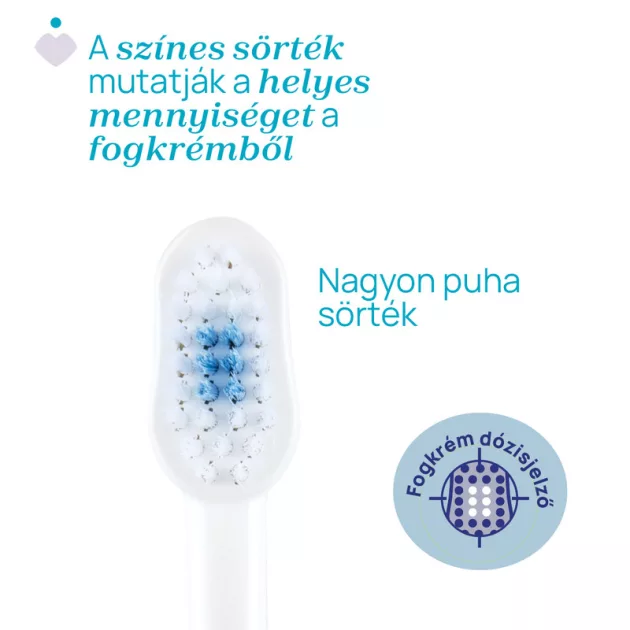 Chicco Fogkefe 3-6 év tejfogakhoz tapadókorongos védőkupakkal