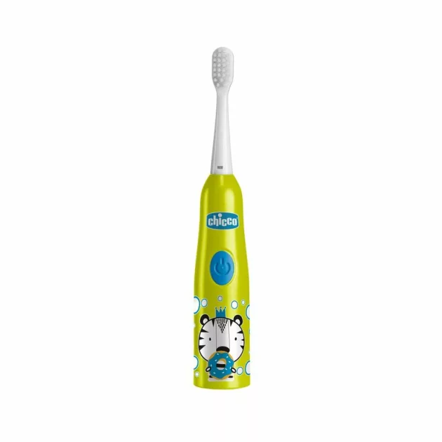 Chicco Elemes fogkefe rezgőfejjel 3év+ Tigris 2 db cserefejjel