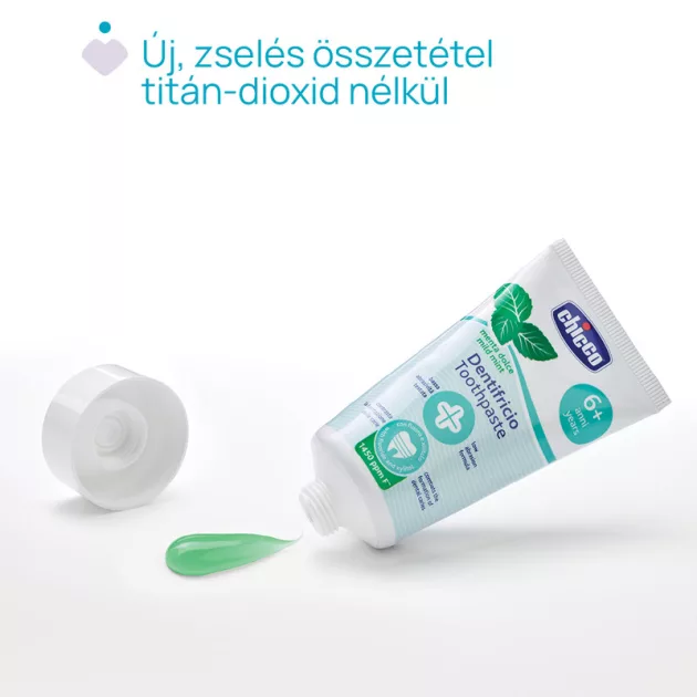 Chicco Menta ízű fogkrém fluoridos 50 ml xilittel - 6 év+