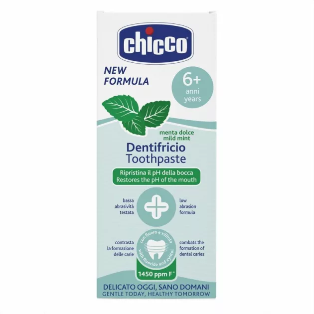 Chicco Menta ízű fogkrém fluoridos 50 ml xilittel - 6 év+