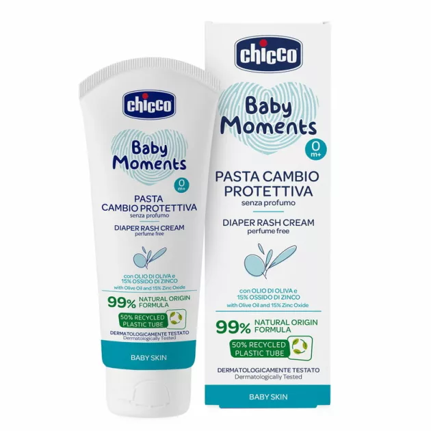 Chicco Popsikrém pelenkakiütés ellen 100 ml 15% cink-oxid illatmentes 99% természetes