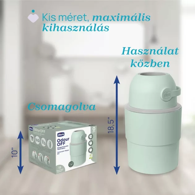 Chicco Teleszkópos pelenkatároló (15 db nejlonzsákkal) extra utántölt költség nélkül