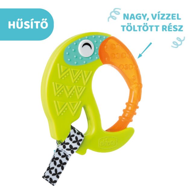 Chicco Fresh Funny hűsítő rágóka textilpánttal fogzási időszakra