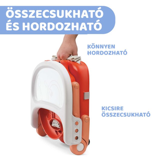 Chicco Pocket Snack 15 kg-ig, hordozható székmagasító, Poppy Red