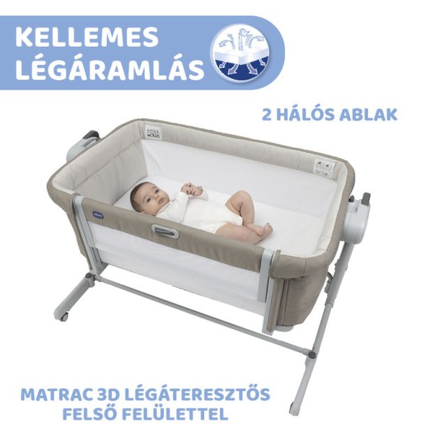 Chicco Next2me Magic Evo babaágy Co-Sleeping - Desert Taupe