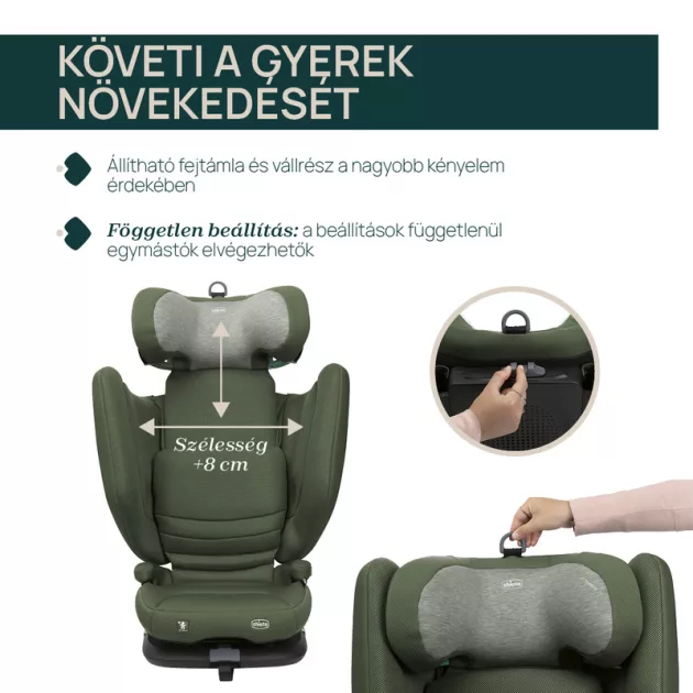 Chicco FOLD & GO S autósülés 100-150 cm 3,5 - 12 év