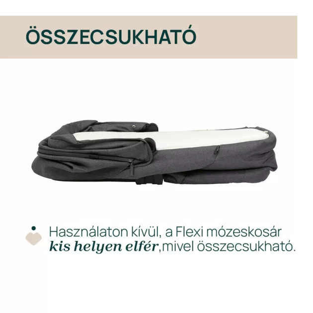 Chicco Flexi mózeskosár csak szettben kapható a Bellagio babakocsihoz Kory Plus hordozóval