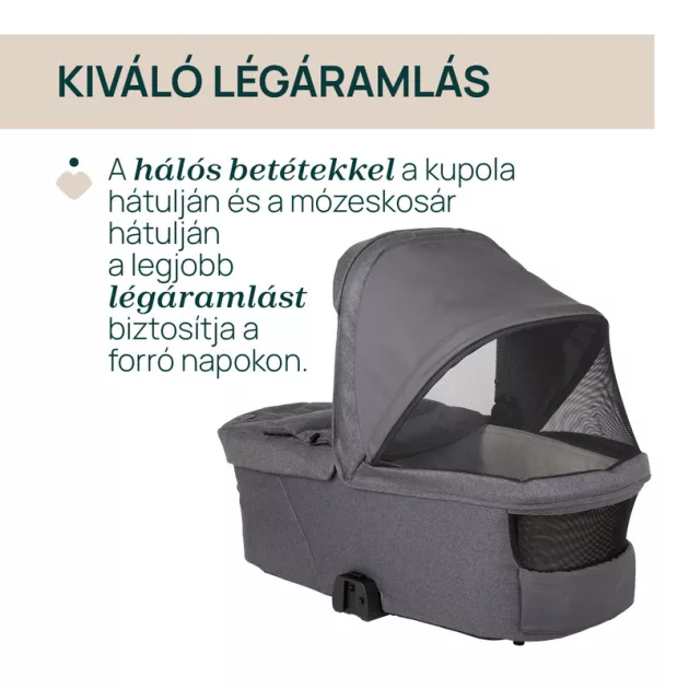 Chicco Flexi mózeskosár csak szettben kapható a Bellagio babakocsihoz Kory Plus hordozóval