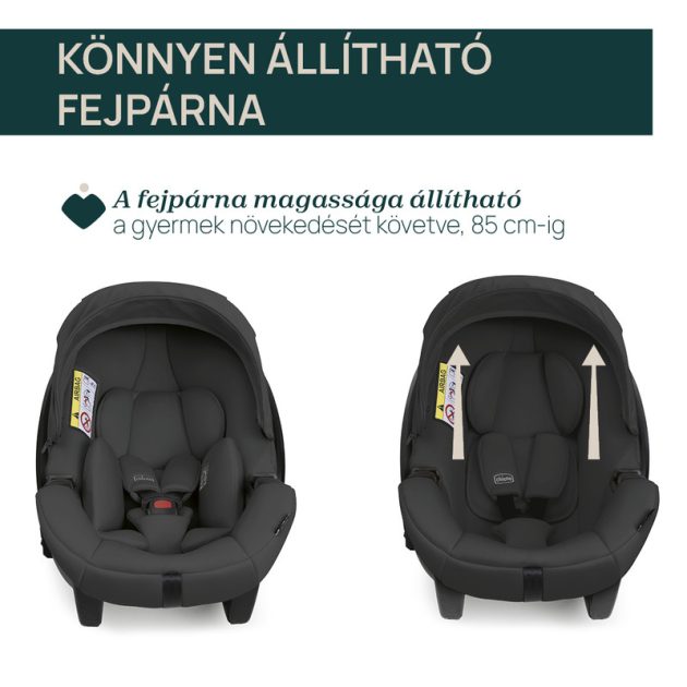Chicco KORY PLUS I-Size 40-85 cm hordozó autósülés 0+ korcsoport