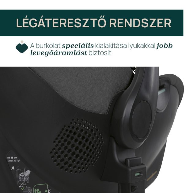 Chicco KORY PLUS I-Size 40-85 cm hordozó autósülés 0+ korcsoport