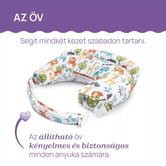 Chicco Boppy Deluxe szoptatós párna formatartó töltettel - fekete