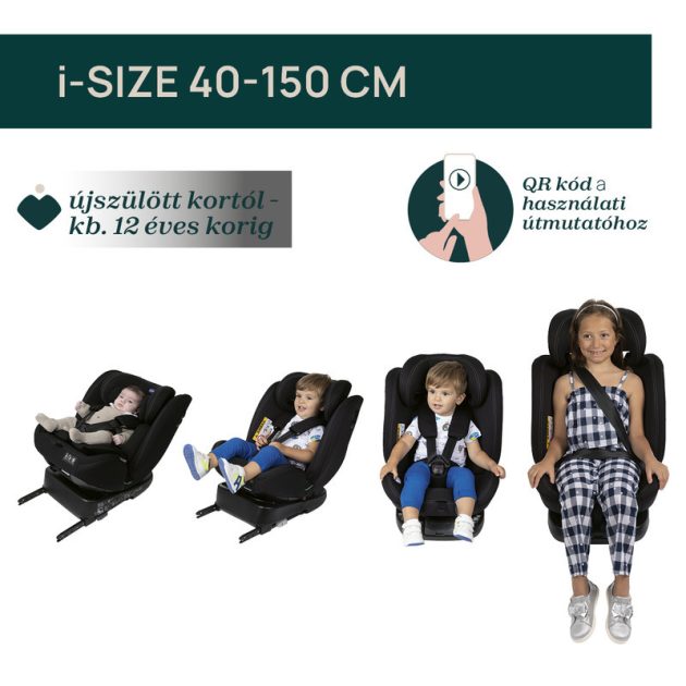 Chicco UNICO EVO I-SIZE 360° 40-150 cm autósülés - Black