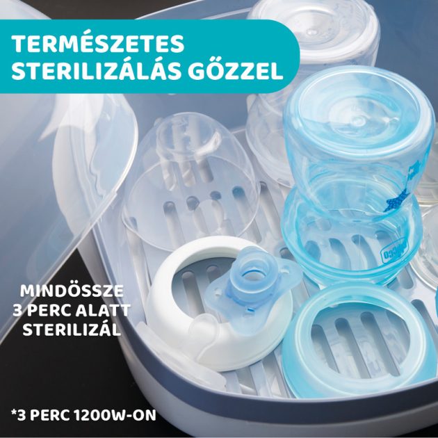 Chicco Sterilizáló mikrohullámú sütőbe 600-1200 Watt, 3-8 perc