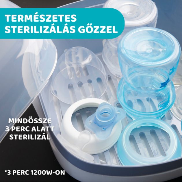 Chicco Sterilizáló mikrohullámú sütőbe, 600-1200 Watt, 3-8 perc