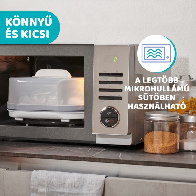 Chicco Sterilizáló mikrohullámú sütőbe, 600-1200 Watt, 3-8 perc