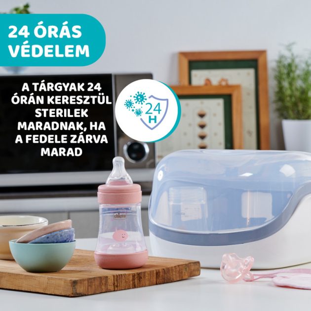 Chicco Sterilizáló mikrohullámú sütőbe, 600-1200 Watt, 3-8 perc