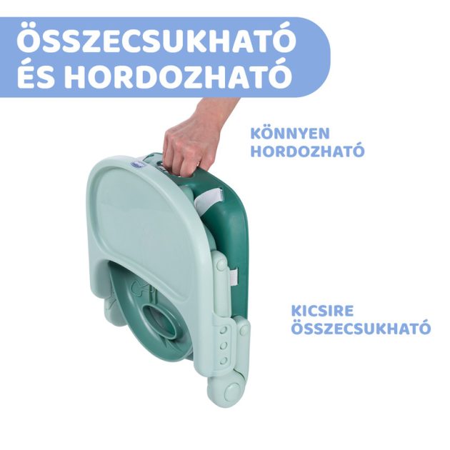 Chicco Pocket Snack 15 kg-ig, hordozható székmagasító, Sage