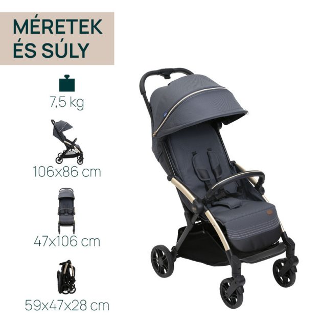 Chicco Goody XPlus babakocsi 22 kg-ig - Dark Shadow