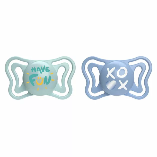 Chicco Physio Forma® Light 6-16hó cumi 2db sterilizálható tok - kék