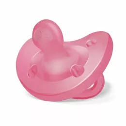   Chicco Physio Forma® Soft 16-36 hó csupa-szilikon cumi 1 db csupa puhaság - rózsaszín