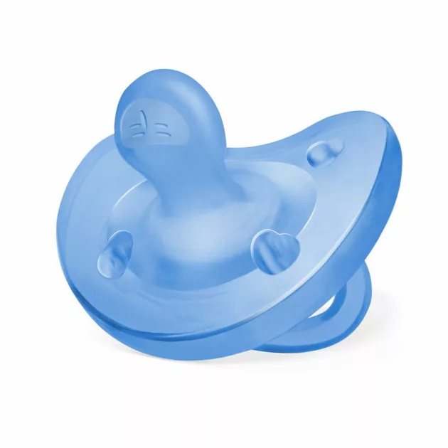 Chicco Physio Forma® Soft 6-16 hó csupa-szilikon cumi 1db csupa puhaság - kék