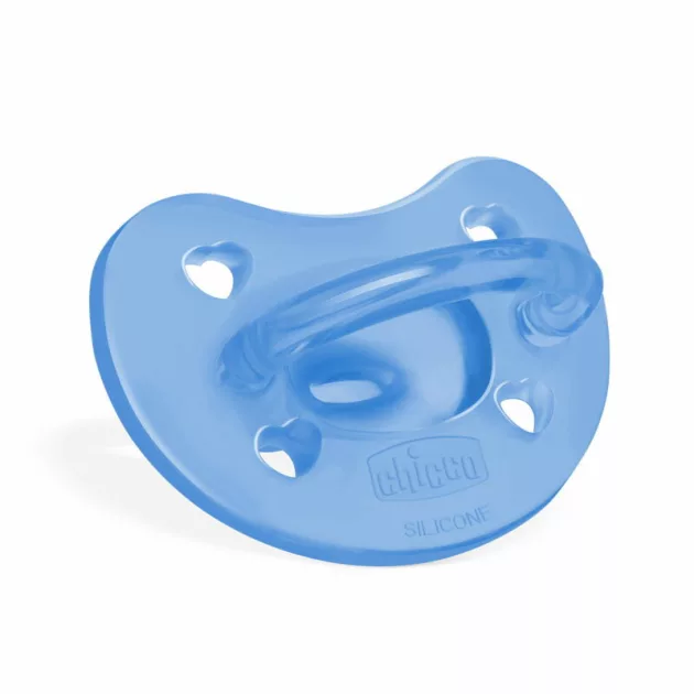 Chicco Physio Forma® Soft 16-36 hó csupa-szilikon cumi 1 db csupa puhaság - kék