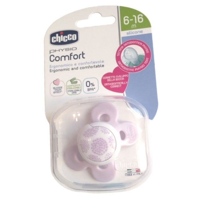 Chicco Physio Comfort szilikon cumi 1 db, 6-16 hó, rózsaszín