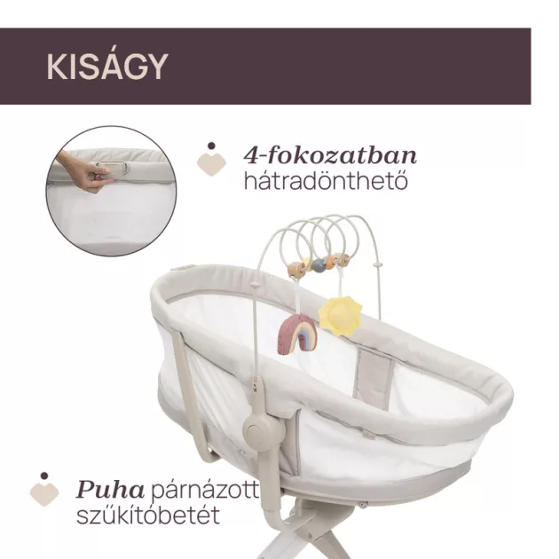 Chicco Baby Hug Armonia 4in1 bölcső-asztali szék 0 - 15 kg, 0- 36 hó