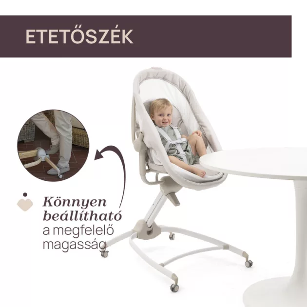 Chicco Baby Hug Armonia 4in1 bölcső-asztali szék 0 - 15 kg, 0- 36 hó