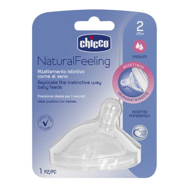 Chicco Natural Feeling 1 db ferde etetőcumi közepes folyású