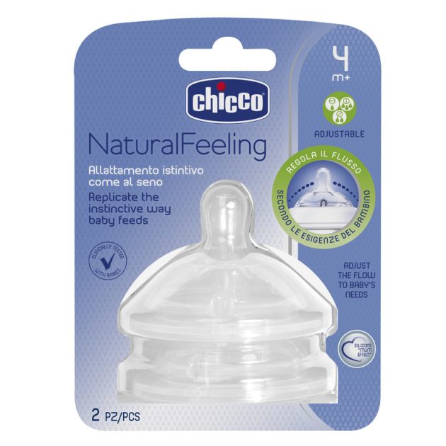 Chicco NaturalFeeling 2 db kétsebesség etetőcumi változtatható áramlás