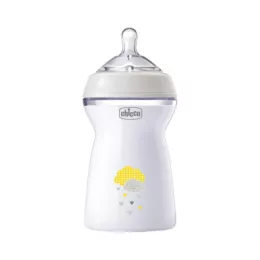   Chicco NaturalFeeling mintás, műanyag cumisüveg, 330 ml, uniszex