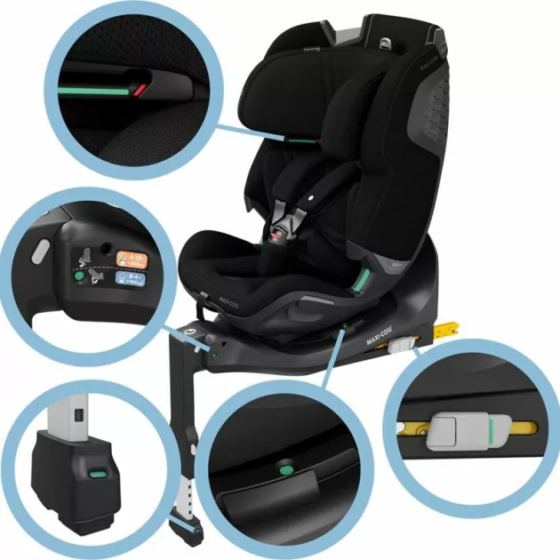 Maxi-Cosi Emerald 360 Pro - SlideTech™ G-Cell, AirProtect gyerekülés 0-12 év 40-150 cm 0-36 kg