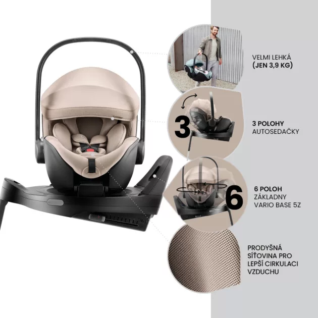 Britax Römer hordozó Baby-Safe Pro Vario Base 5Z bundle Style - Mineral Grey