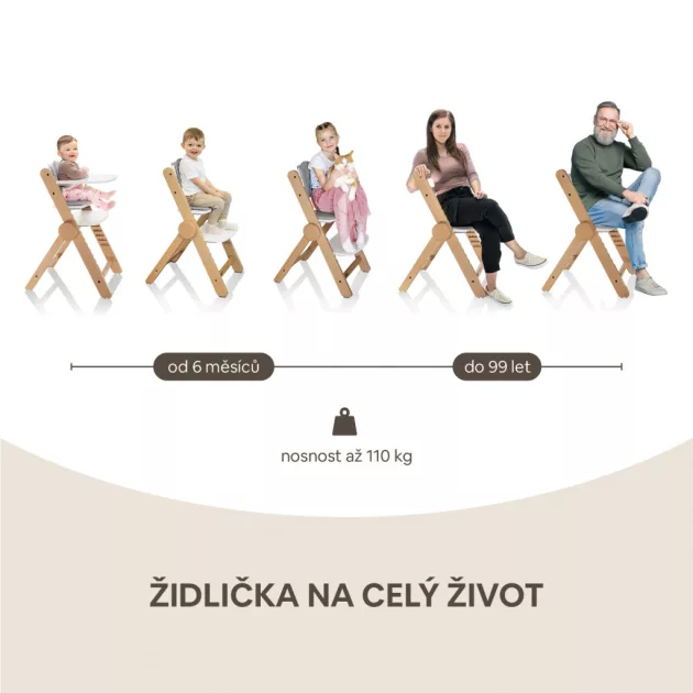 Zopa Clipp & Clapp fa etetőszék White