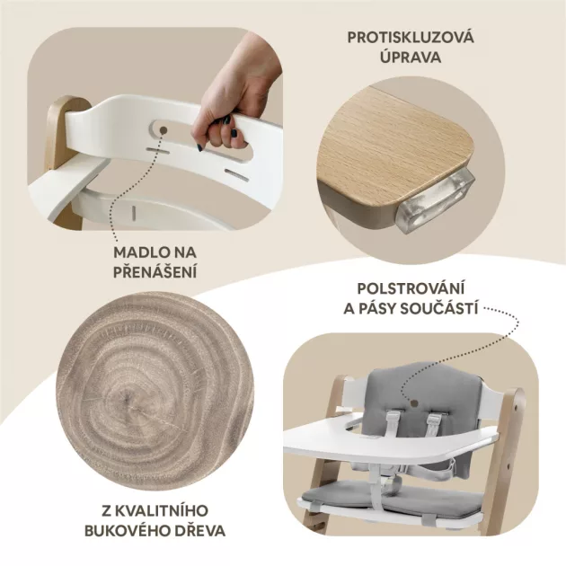 Zopa Clipp & Clapp fa etetőszék White