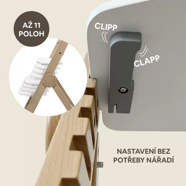 Zopa Clipp & Clapp fa etetőszék White