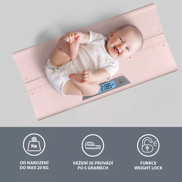 Zopa Digitális babamérleg, rózsaszín Pink