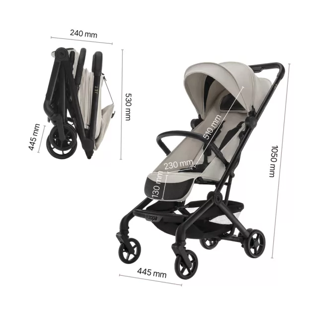 Zopa Jet sport babakocsi - Amber Brown