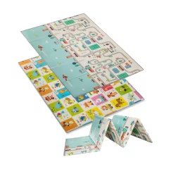   Zopa Multifunkciós összecsukható habszivacs játszószőnyeg – kétoldalas, 200 × 150 cm - City