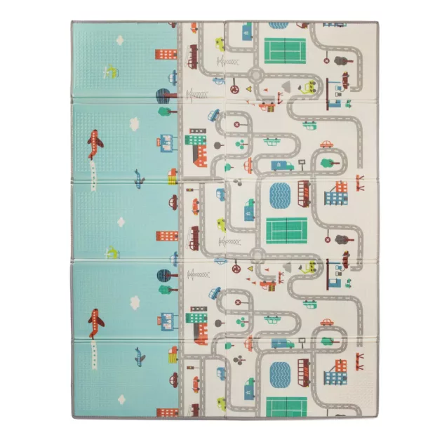 Zopa Multifunkciós összecsukható habszivacs játszószőnyeg – kétoldalas, 200 × 150 cm - City