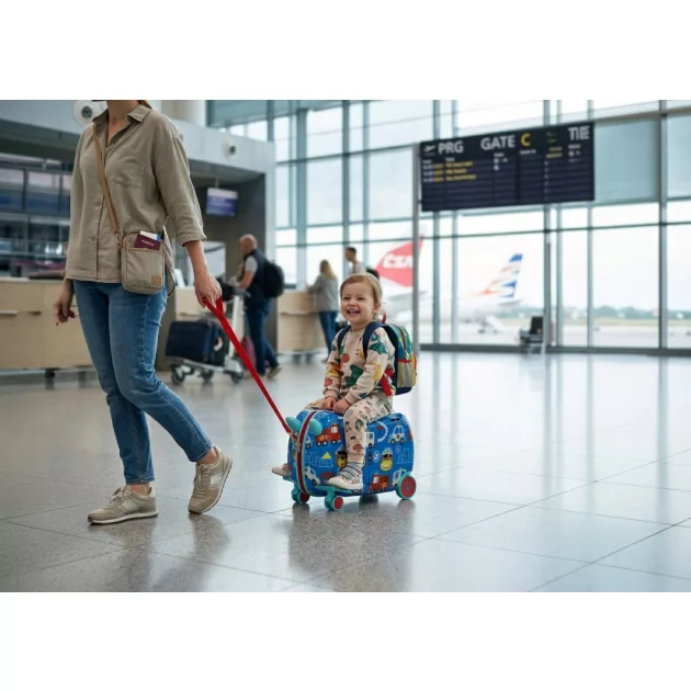 Zopa Pack&Ride gyermek gurulós bőrönd - Traffic