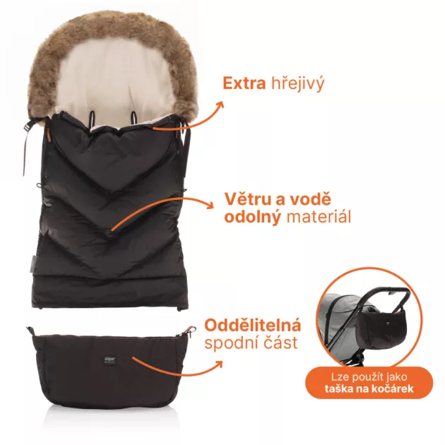 Zopa Fluffy Combi téli bundazsák - Old Pink