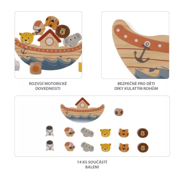 Zopa Fa egyensúlyozó játék - Bárka Wood