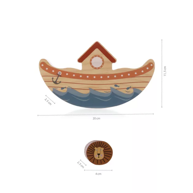 Zopa Fa egyensúlyozó játék - Bárka Wood