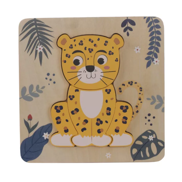 Zopa Fa kis puzzle - leopárd Leopard